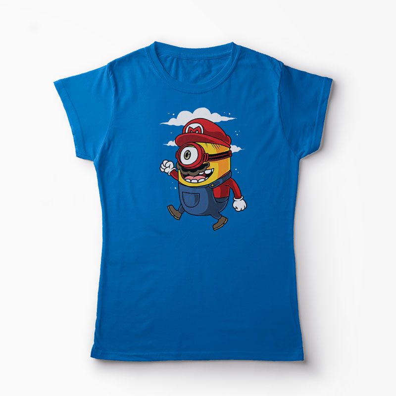 Tricou Minion Super Mario Bros - Femei-Albastru Regal